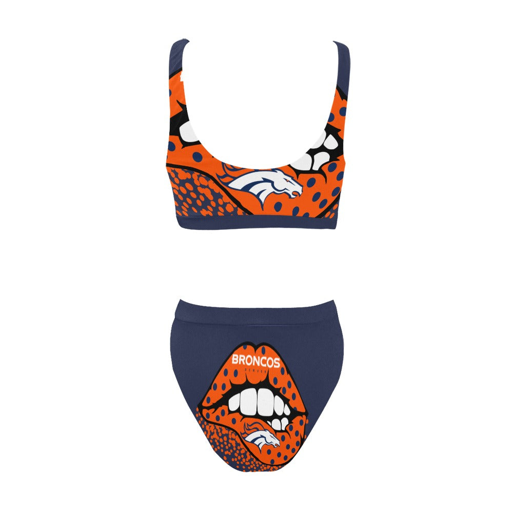 kustomized Sport Top &amp; High-Waisted Bikini Swimsuit