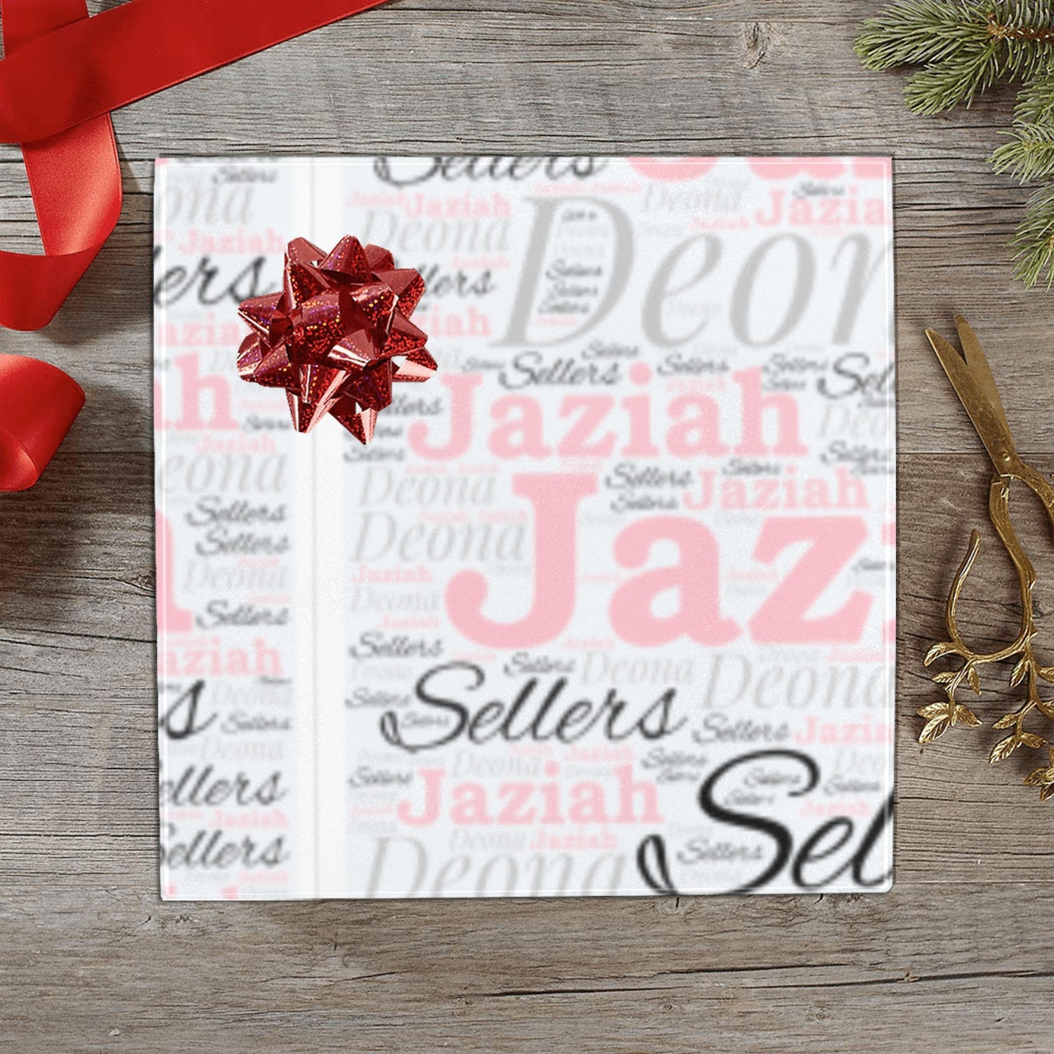 Personalized Gift Wrapping Paper 58&quot;x 23&quot;